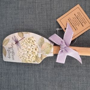 Silicone Spatula Beauty Everywhere Hydrangea Dragonfly Design Heat Resistant